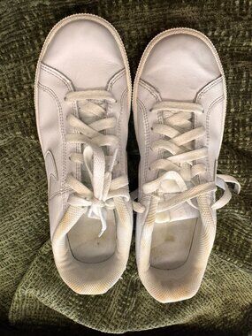 Nike Court Royale Triple White Leather Sneakers